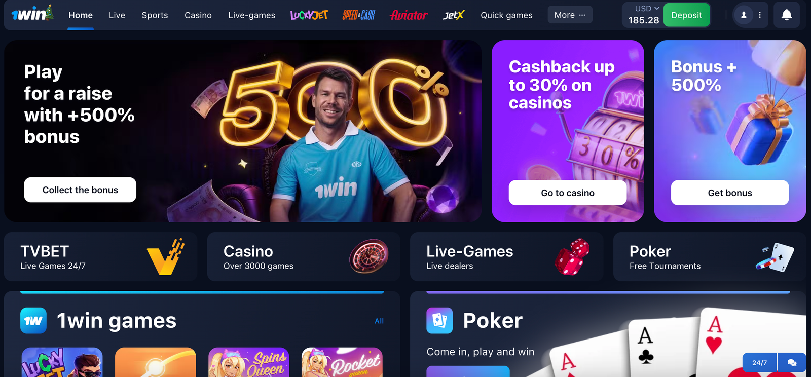 другие игры в казино 1win